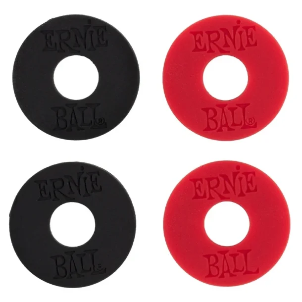 Ernie Ball EB-4603 Strap Blocks (4 stk.) Sort/r�d